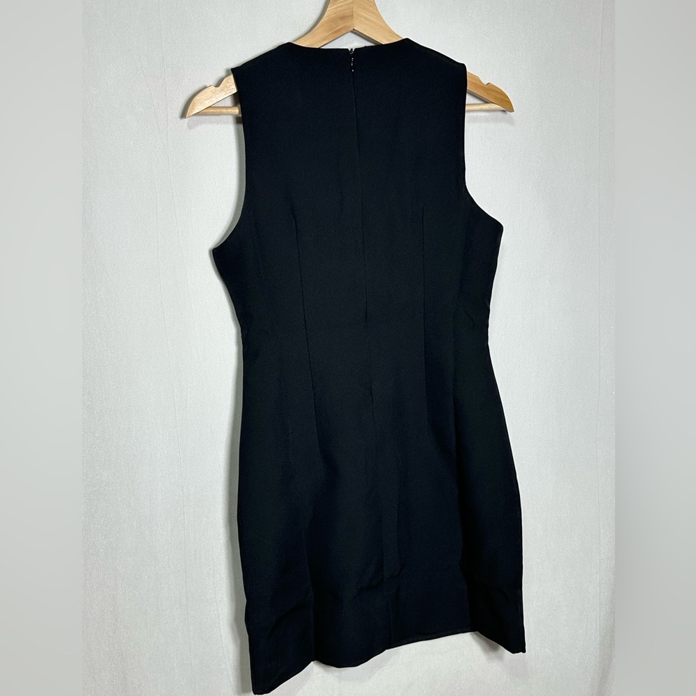 Priceless Black Cutout Mini Dress Gold Hardware V-Neck Sleeveless Cocktail S - Picture 7 of 7